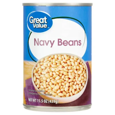 グレートバリュー ネイビービーンズ 439g Great Value Navy Bean, 15.5 oz Can 【お取り寄せ商品】