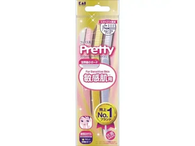 【お取り寄せ】貝印 プリティー敏感肌用 フェイスL 3本 女性用 シェービング スキンケア