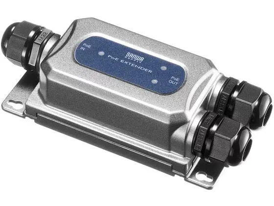 【お取り寄せ】サンワサプライ PoEエクステンダー 防水・2分配出力 LAN-EXPOE3 ネットワーク機器 パソコン 家電