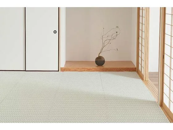 【メーカー直送】萩原 洗えるい草風カーペット パスラッシュ 江戸間6帖 グリーン【代引不可】カーペット ラグ マット リビング家具 インテリア