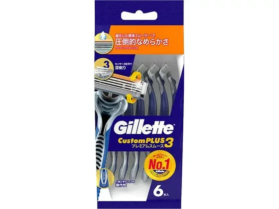 P&G ジレット カスタムプラス3 プレミアムスムース 6本 P&G ジレット シェービング スキンケア