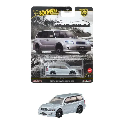 ホットウィール(Hot Wheels) カーカルチャー ファスト・ワゴン スバル フォレスター STI 乗り物おもちゃ ミニカー 3歳から シルバー JBK87