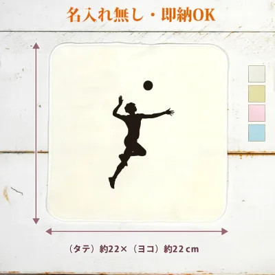 【即納 名入れ無し】 卒団 記念品 誕生日 プレゼント タオルハンカチ ハンドタオル スポーツシルエット バレーボールD 排球 趣味 部活 バレー部 卒部 卒業 男子 女子 グッズ おもしろ 面白 忘年会 景品 雑貨 ハンカチタオル ミニタオル メンズ レディース 男性 女性 ブランド