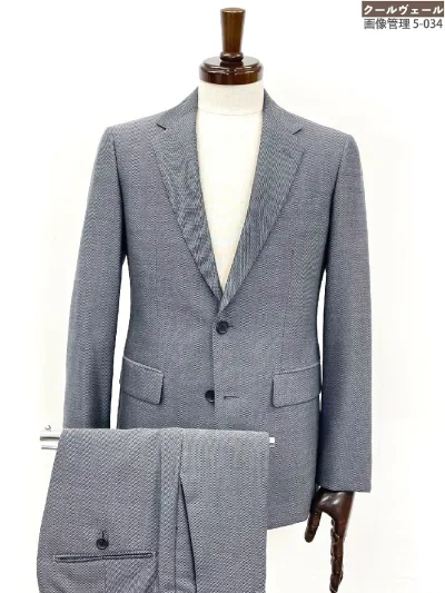 極美品【CK カルバンクライン calvin klein】シングル2ボタン 織柄 スーツ (メンズ) size34 ミディアムグレー ◎40MSB0893◎【中古】
