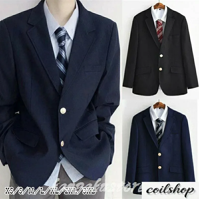 制服 ブレザー 男子 スクールブレザー 男女兼用 ジャケット ブレザー メンズ 卒業式 入学式 男子高生 2つボタン 男性 長袖 防寒 学生服 学院風 通学 可愛い JK制服 男子高校生 高校生 成人式 七五三 お受験 学園祭 発表会 卒業式スーツ 男子制服 ボタン左に