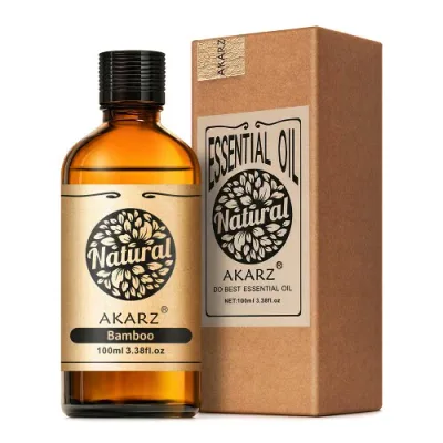 AKARZ 100ml バンブーアロマオイル - 純粋で天然のアロマオイル、ディフューザー・ルームフレグランス用