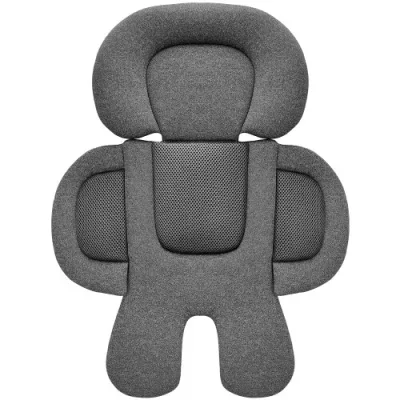 innokids ベビーカーシートクッション チャイルドシートクッション リバーシブル 3Dメッシュ 通気性 洗える (グレー/ブラック)