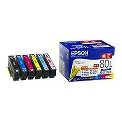 純正品 EPSON (エプソン) IC6CL80L インクカートリッジ(増量6色パック) 目安在庫=○
