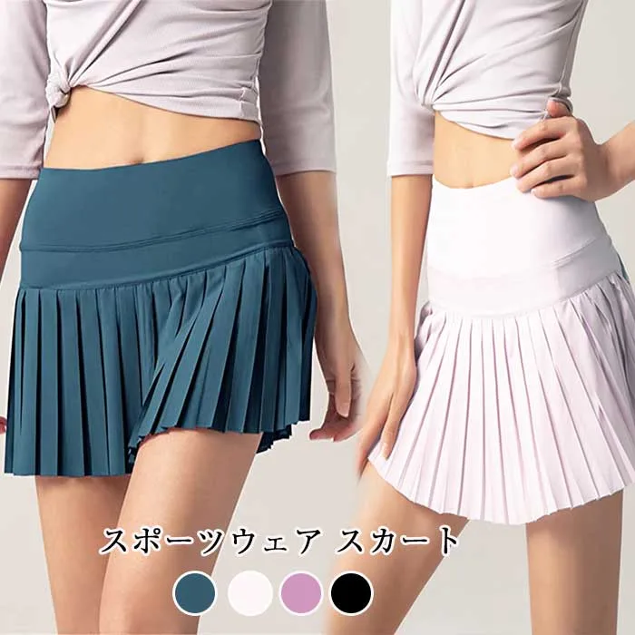Sportswear Skirt, Women's Pleated Skirt, Mini Skirt, Skort with Inner Pants, Tennis, Golf, Running, Training, Fitness, Yoga Wear, All Seasons, Cheer Dance Costume, Cheerleader, Gym Clothes, Cheer Team Dance Costume