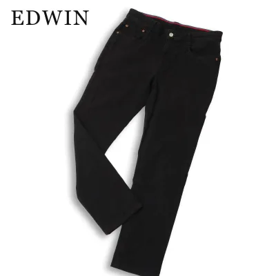 EDWIN エドウィン GEJ32 通年★ ストレッチ デニム パンツ ジーンズ Sz.L メンズ 黒