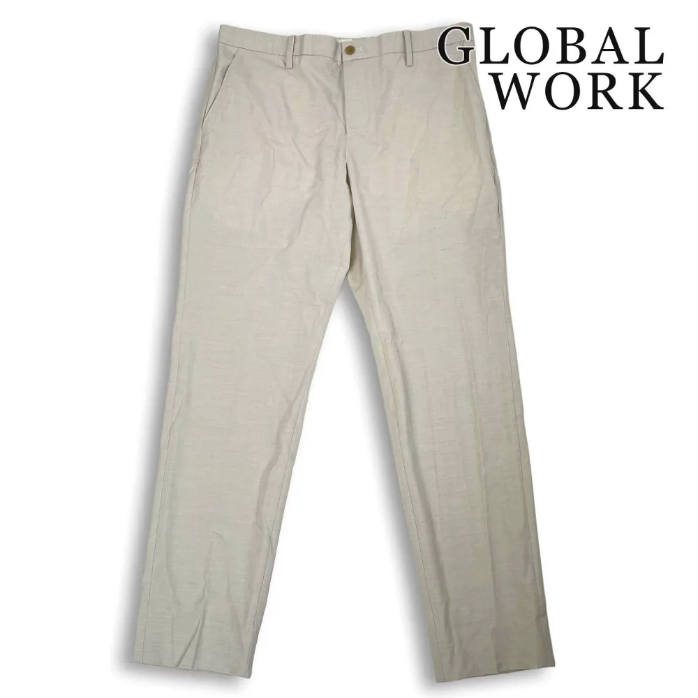 【新品 未使用】 GLOBAL WORK グローバルワーク 通年★ アーバン スラックス パンツ 大きいサイズ Sz.XL メンズ