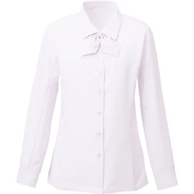 エンジョイ ENJOY カーシーカシマ EWB386 事務服 長袖ブラウス 受付 オフィス レディース ストレッチ 透けにくい ホワイト/ピンク/ブルー 5号-17号 【送料無料】