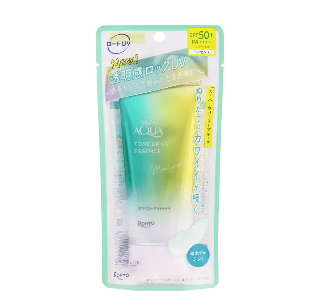 ロート製薬 スキンアクア トーンアップUVエッセンス ミントグリーン 70g SPF50+ PA++++【配送A】