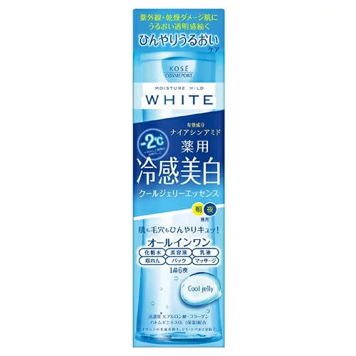 モイスチュアマイルド ホワイトクールジェリーエッセンス 200ml 薬用 美白 オールインワン ナイアシンアミド 高保湿 医薬部外品 冷感 MOISTURE MILD WHITE コーセーコスメポート(KOSE COSMEPORT)