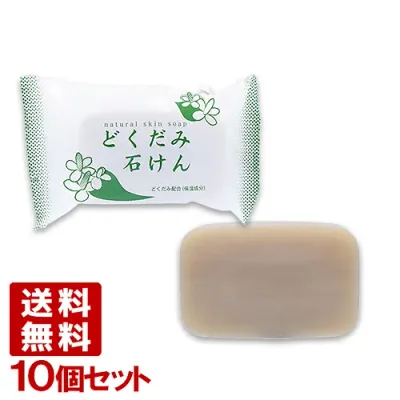 地の塩 DN スキンソープ どくだみ石けん 130g×10個セット ちのしお(CHINOSHIO)【送料込(北海道除く)】