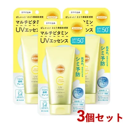サンカット マルチビタミンUV エッセンス SPF50+ PA+++ UV耐水性★★ 80g×3個セット 日やけ止め美容液 顔・からだ用 SUNCUT コーセーコスメポート(KOSE COSMEPORT)【送料込(北海道除く)】