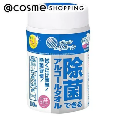 「ポイント10倍 10月24日〜25日」エリエール 除菌アルコールタオル 本体 100枚 アットコスメ 正規品