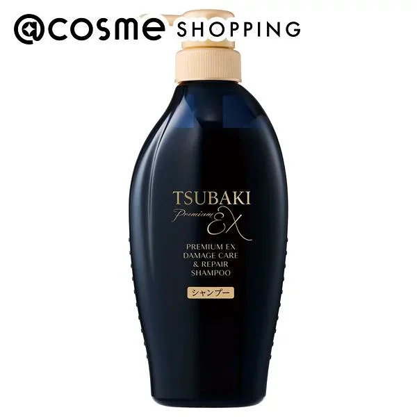 「ポイント10倍 10月24日〜25日」TSUBAKI プレミアムEX ダメージケア&リペア シャンプー 本体/毛先までなめらか/心やすらぐフローラルカメリアの香り 450ml シャンプー アットコスメ