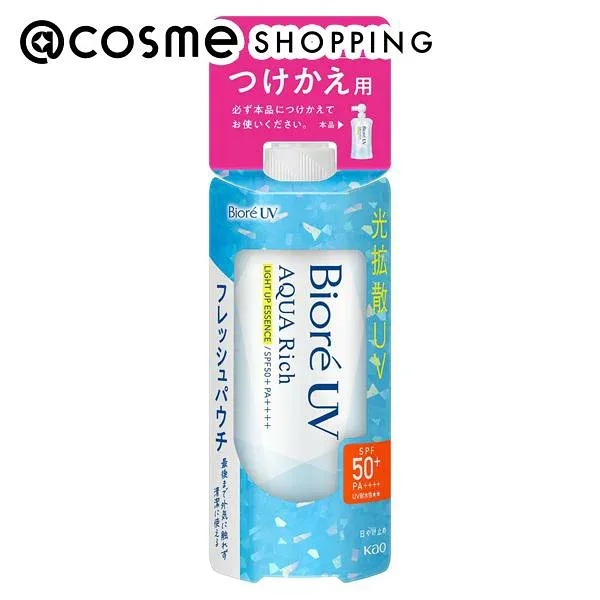 「ポイント10倍 10月24日〜25日」ビオレ ビオレUV アクアリッチ ライトアップエッセンス フレッシュ つけかえ用(パウチ) 120g 日焼け止め アットコスメ