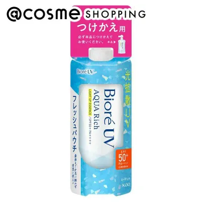 「ポイント10倍 10月24日〜25日」ビオレ ビオレUV アクアリッチ ライトアップエッセンス フレッシュ つけかえ用(パウチ) 120g 日焼け止め アットコスメ