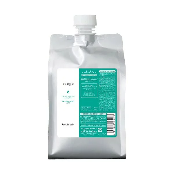 Lebel Vige Treatment S 1000ml (lebel curly hair/unmanage care, aging care, hair treatment, naturally derived, smooth, moist, firm/elastic, beauty salon, beauty salon, salon exclusive hair care)