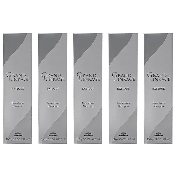 【5個セット】 ミルボン グランドリンケージ エクスフィーク セラムフォーム シャンプー 150ml(milbon GRANDLINKAGE ヘアケア ホームケア ご自宅用集中ケア エイジング 白髪 カラーダメージ カラーケア 美容院 美容室 サロン専売品)