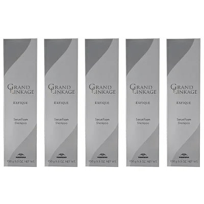 【5個セット】 ミルボン グランドリンケージ エクスフィーク セラムフォーム シャンプー 150ml(milbon GRANDLINKAGE ヘアケア ホームケア ご自宅用集中ケア エイジング 白髪 カラーダメージ カラーケア 美容院 美容室 サロン専売品)
