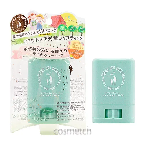 【1点までメール便選択可】 マザー&ドーター クリアUVスティック ハーブEX SPF50+PA++++ UV耐水性★★ 15g (日焼け止め)