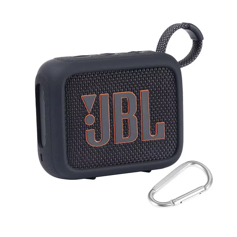 (ケースのみ)JBL GO4 Bluetoothスピーカー 保護収納シリコンケース ポータブル,ブラック‐co2CREA