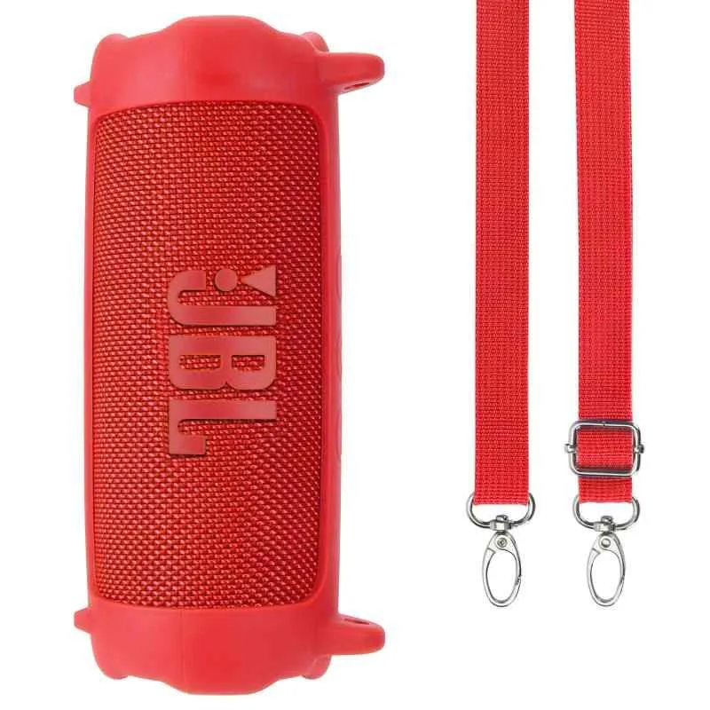 Lebakortシリコンケース 対応可能 JBL FLIP 7 ポータブルスピーカー(レッド ケース)