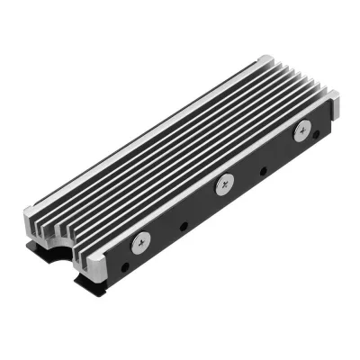M.2 2280mm SSD両面ヒートシンク、PC / PS5用サーマルシリコンパッド付きM.2 PCIE NVMe SSD (銀色)