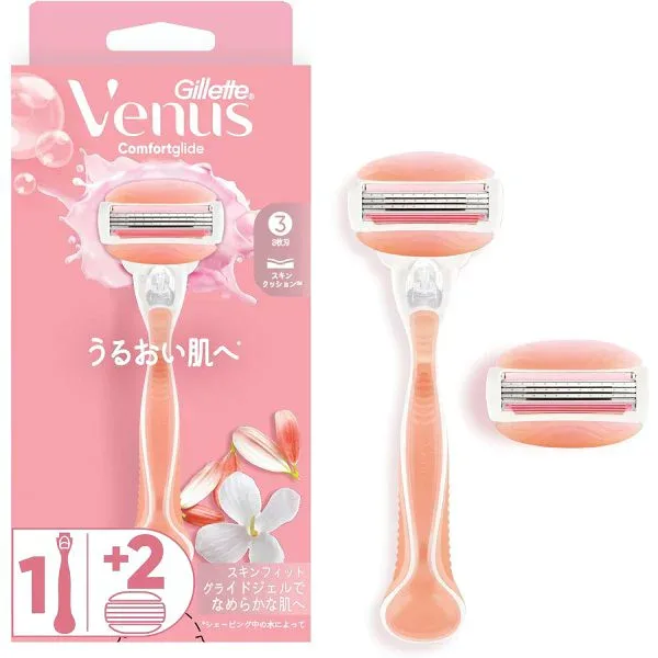 ジレット ヴィーナス コンフォートグライド うるおい肌へ ホワイトティー 女性用 1セット【女性用 カミソリ】【シェービング】【Gillette Venus】【P&G】