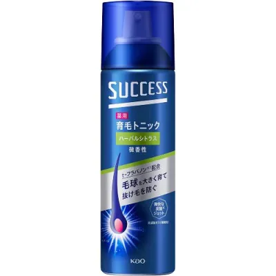 【花王】サクセス 薬用育毛トニックハーバルシトラス 微香性 180g【success】【育毛】【医薬部外品】