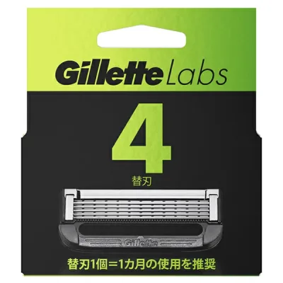 ジレットラボ角質除去バー搭載替刃(4個入)【ジレット】カミソリ ジレット Gillette Labs