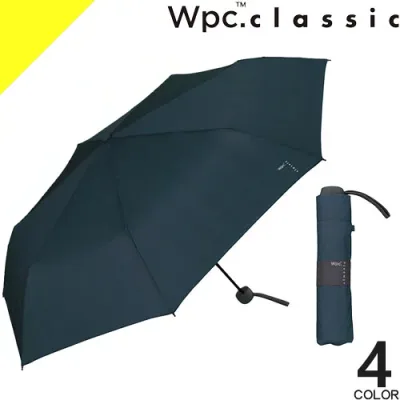 wpc. 日傘 折りたたみ傘 傘 レディース メンズ 晴雨兼用 UVカット 撥水 防水 コンパクト 軽量 大きめ 大きい 丈夫 無地 59cm ブランド 黒 紺 ブラック ネイビー ベージュ classic BASIC FOLDING UMBRELLA CS001-001-002