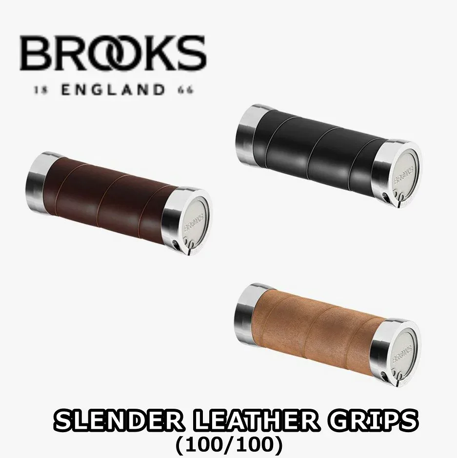 【10/10は「4倍!」エントリーでポイントUP】BROOKS ブルックス SLENDER LEATHER GRIP スレンダー レザーグリップ 100mm/100mm BLACK、A.BROWN、DARK TAN