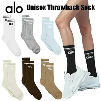 ★ALO yoga★ ユニセックス スローバックソックス BTS JIN グローバルアンバサダー就任 Unisex Throwback Sock 日本未発売 靴下 ソックス やわらかい リラックス クッション性 アローヨガ スポーティ クリスマス プレゼント 誕生日 トレーニング 流行