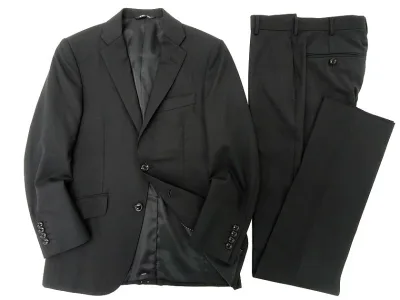 GIVERDYE best selection ジバルディ 日本製 ウール混 シャドーストライプ 2B ノータック シングルスーツ ジャケット スラックスパンツ 617A5008 ブラック ASS▲050▼20224r03