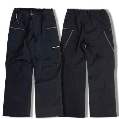 【中古】【新古品・未使用品】icebreaker アイスブレイカー M Merinovent Shell + 3L WP Peak Pants 耐久性撥水加工 インナーゲートル テクニカル シェル パンツ スキーパンツ 雪遊び IB0A57CV 定価9.9万 ブラック M ▲200▼60302s01