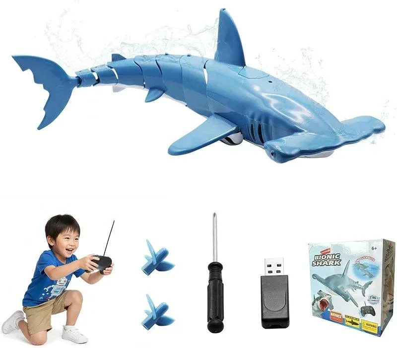 サメのラジコン 潜水艦 おもちゃ サメ型 ラジコン 泳ぐ ワンタッチ潜水 リモコン シャーク 電動 水中ラジコン 2色 子供向け 水遊び お風