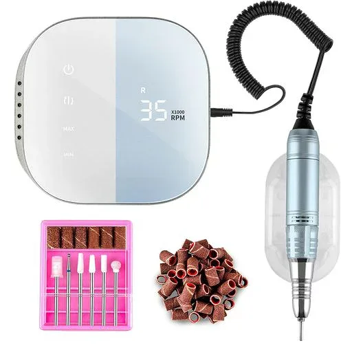 Madenia ネイルマシン ネイルマシーン ネイルマシーン 電動ネイルマシン 電動ネイルマシン プロ 電動ネイルケア タッチパネル搭載 液晶画面 35000RPM高速回転 スピード調節可能 多種ビット付…