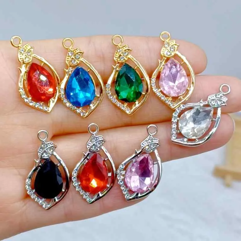 Necklace for ladies, Western style, retro zirconia, luxury, emerald style, drop-shaped pendant, clavicle chain, rust resistant, strong, durable, high quality, stainless steel, everyday use, party, delicate look, accessory, jewelry, necklace, gift, going out, date