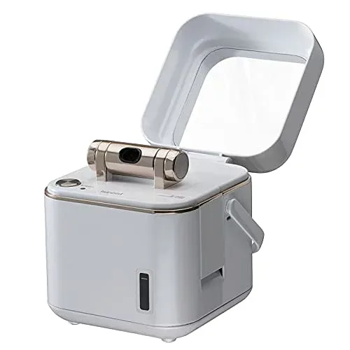 ツインバード 燕三条 フェイススチーマー 美顔器 イオン化スチーム コンパクト ミラー付 水道水OK 毛穴ケア ノズル調節可能 角質層まで浸透【