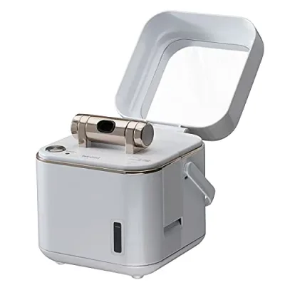 ツインバード 燕三条 フェイススチーマー 美顔器 イオン化スチーム コンパクト ミラー付 水道水OK 毛穴ケア ノズル調節可能 角質層まで浸透【