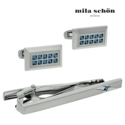 【mila schon】【誕生石カラー/12月】Decemberカフスタイピンセット カフスボタン カフス ボタン タイピン ネクタイピン 結婚式 プレゼント お祝い シンプル アクセサリー アクセ メンズ フォーマル 男性