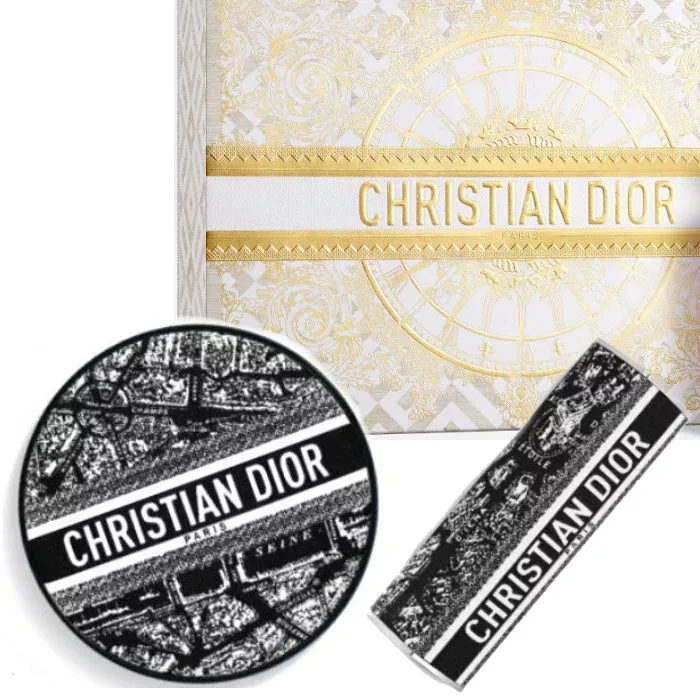 【おまけポーチ付き】 DIOR ディオール クッション ケース + アディクト リップスティック ケース プラン ドゥ パリ (限定品)ミラー鏡ファンデーション口紅ルージュ cd-plandeparis-set コンパクトビューティ化粧品 コスメ メイク
