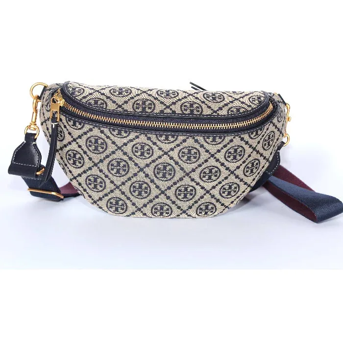 トリーバーチ Tory Burch Tモノグラム ベルトバッグ 162094 405 Tory Navy トリーネイビー T MONOGRAM BELT BAG ボディバッグ ウエストポーチ ショルダーバッグ レディース ユニセックス