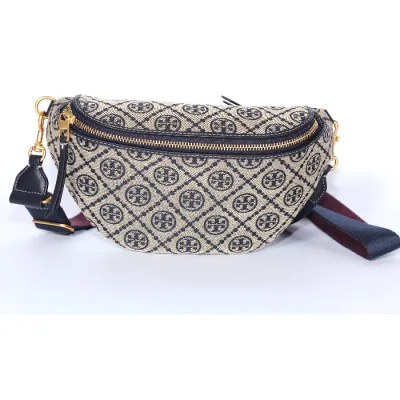 トリーバーチ Tory Burch Tモノグラム ベルトバッグ 162094 405 Tory Navy トリーネイビー T MONOGRAM BELT BAG ボディバッグ ウエストポーチ ショルダーバッグ レディース ユニセックス