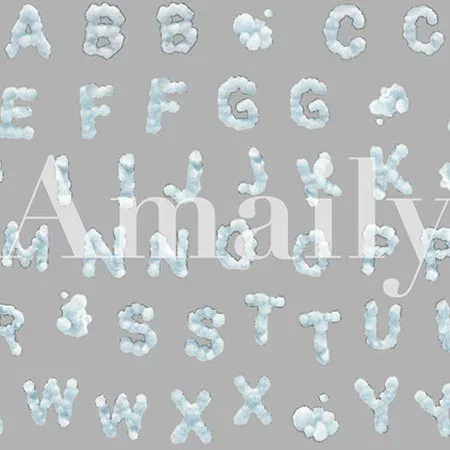 Amaily アメイリー ネイルシール No.7-9 もくもくフォント