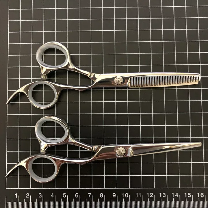 すきばさみ ヘアカット ステンレス製 スキ率25% シザー スキばさみ 2本セット ケース付き セルフカット 髪切りバサミ 美容ハサミ セニング 6インチ 美容師 理容師 散髪はさみ 父の日 プレゼント ギフト